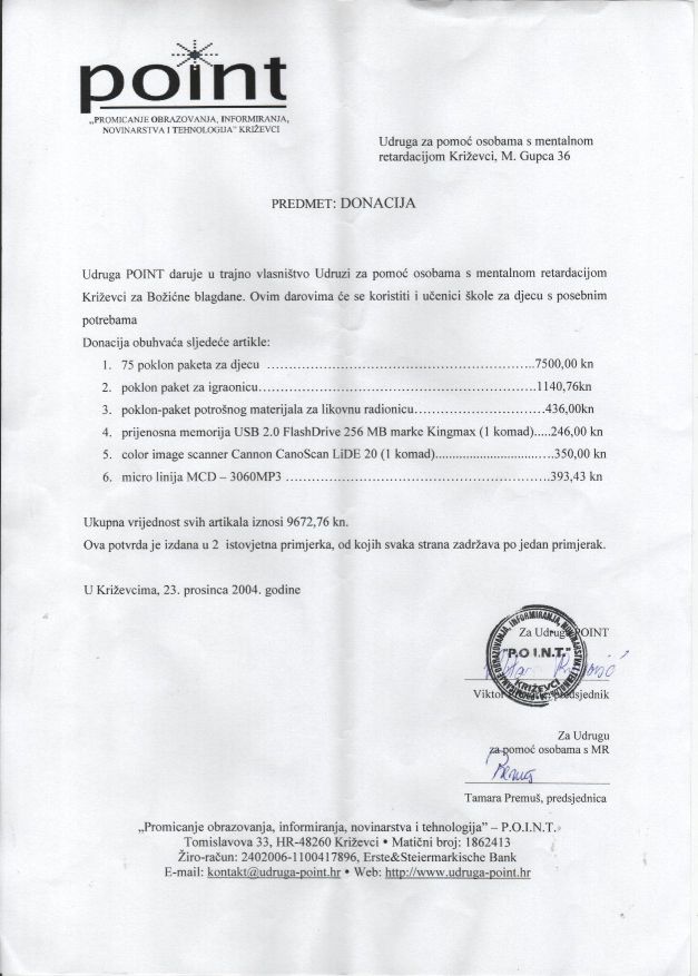 Donacija udruzi